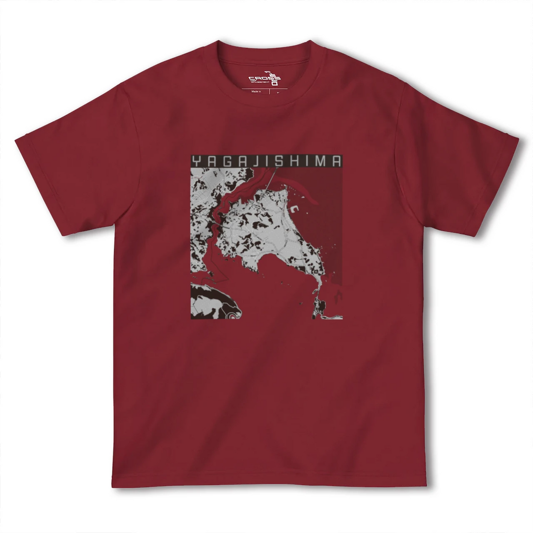 【屋我地島(沖縄県)】地図柄ヘビーウェイトTシャツ