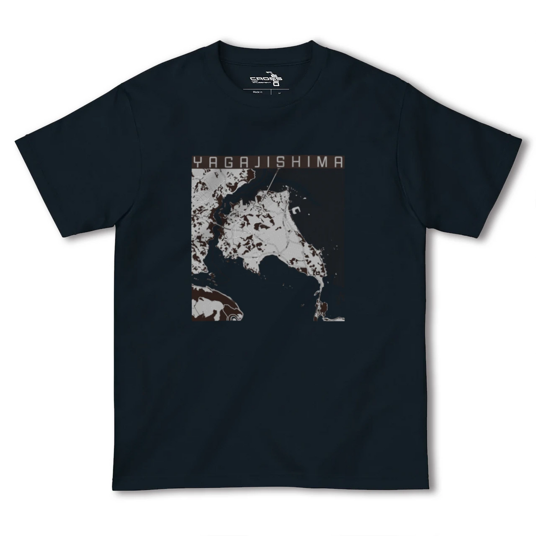 【屋我地島（沖縄県）】地図柄ヘビーウェイトTシャツ