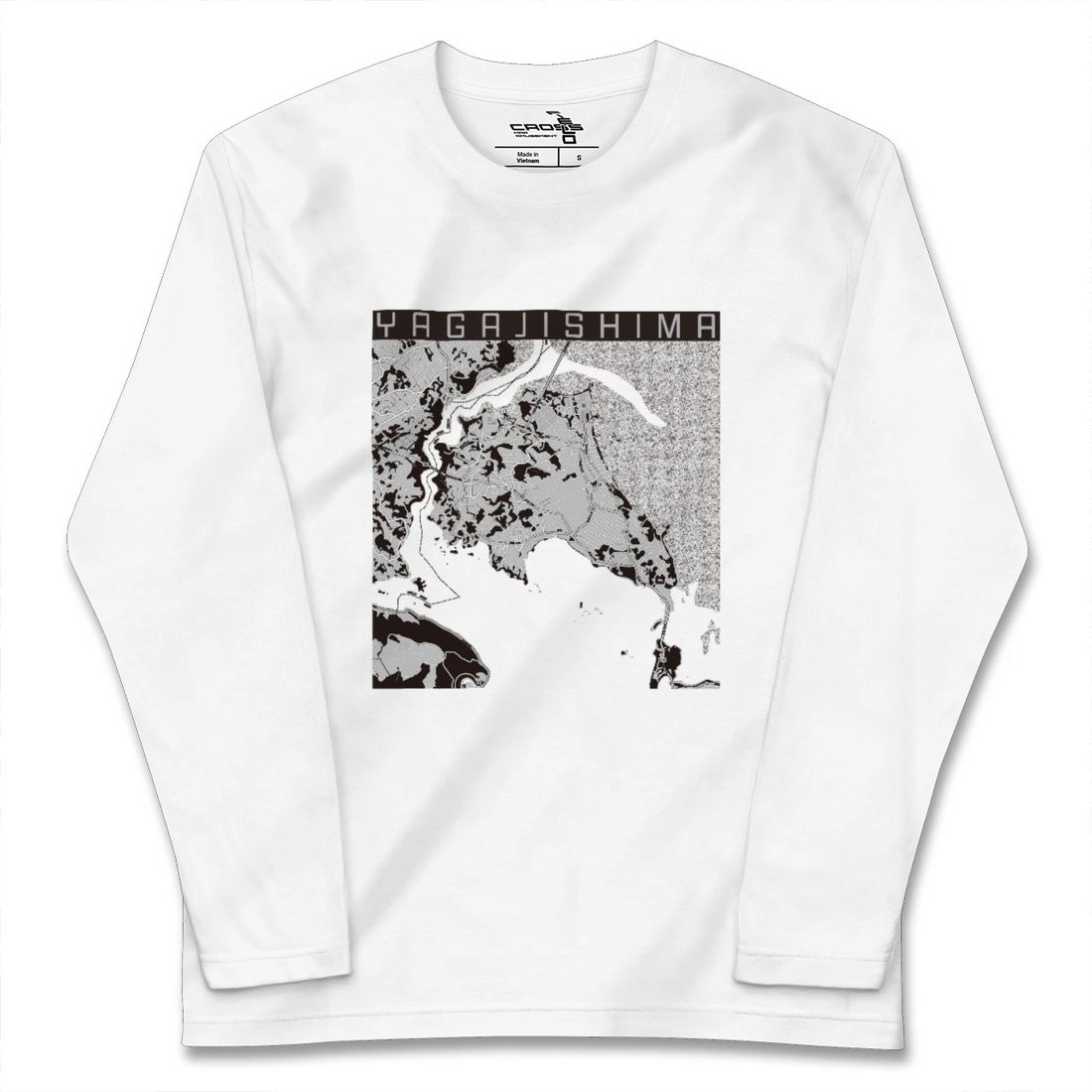 【屋我地島(沖縄県)】地図柄ロングスリーブTシャツ