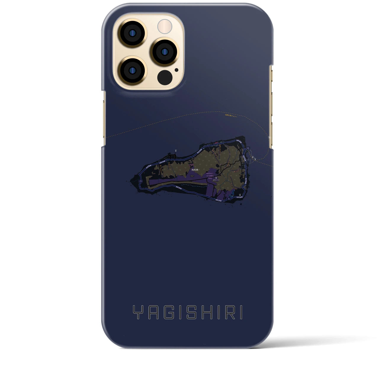 【焼尻（北海道）】地図柄iPhoneケース（バックカバータイプ）