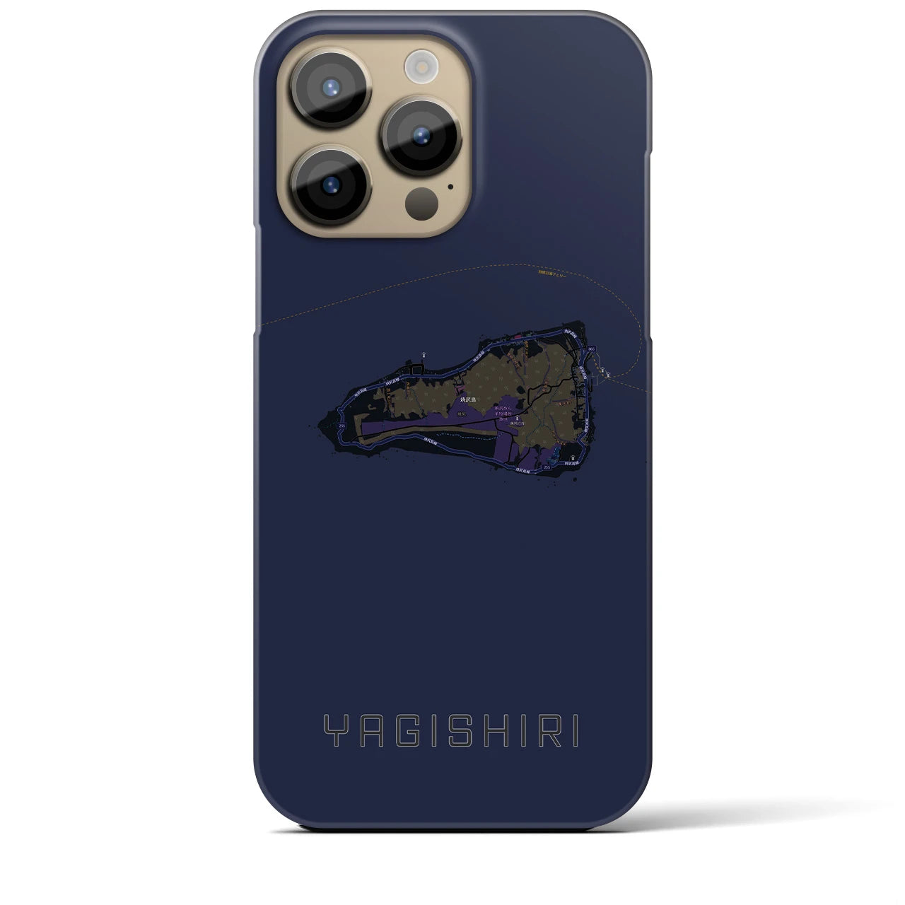 【焼尻（北海道）】地図柄iPhoneケース（バックカバータイプ）