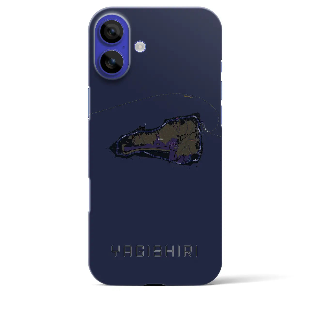 【焼尻（北海道）】地図柄iPhoneケース（バックカバータイプ）