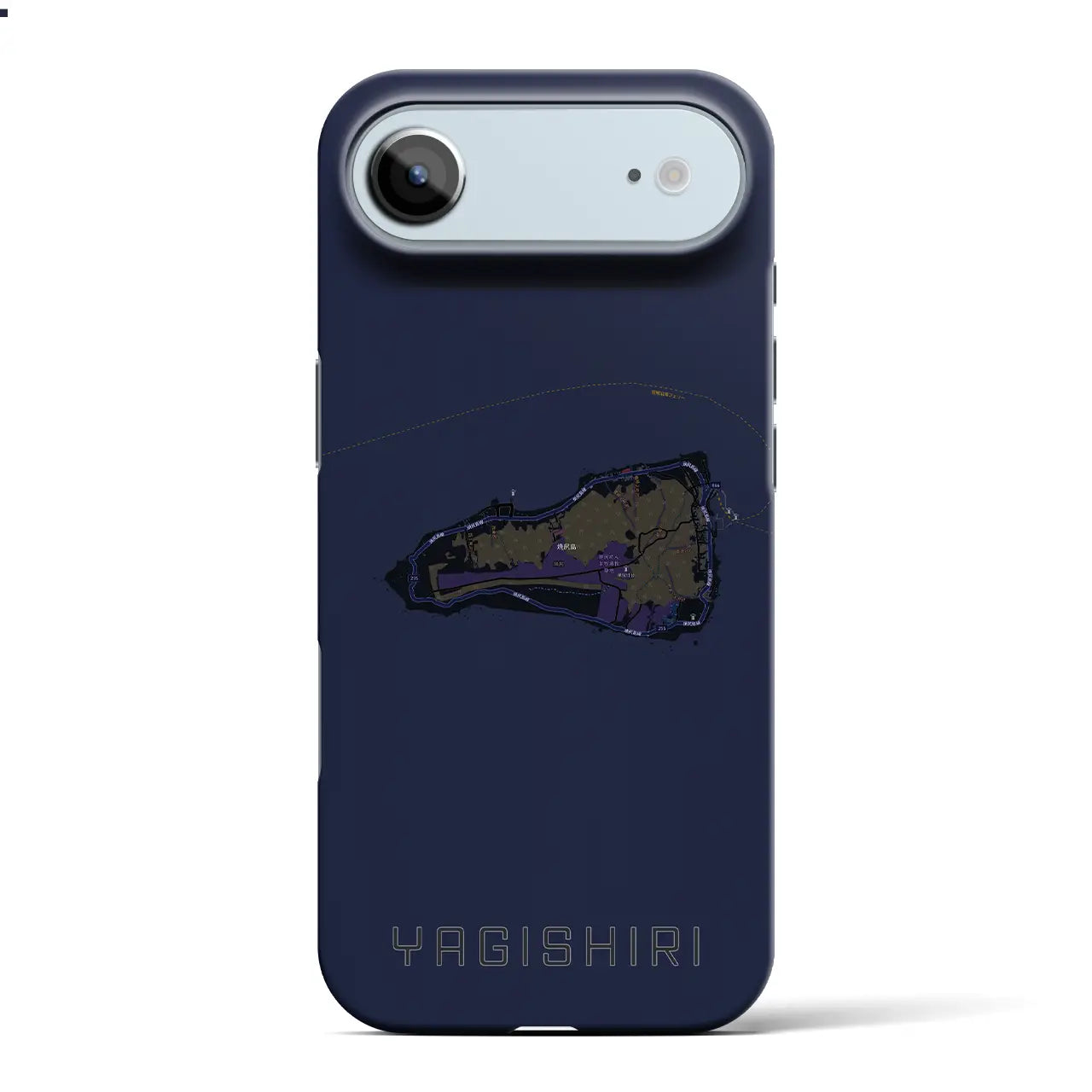 【焼尻（北海道）】地図柄iPhoneケース（バックカバータイプ）