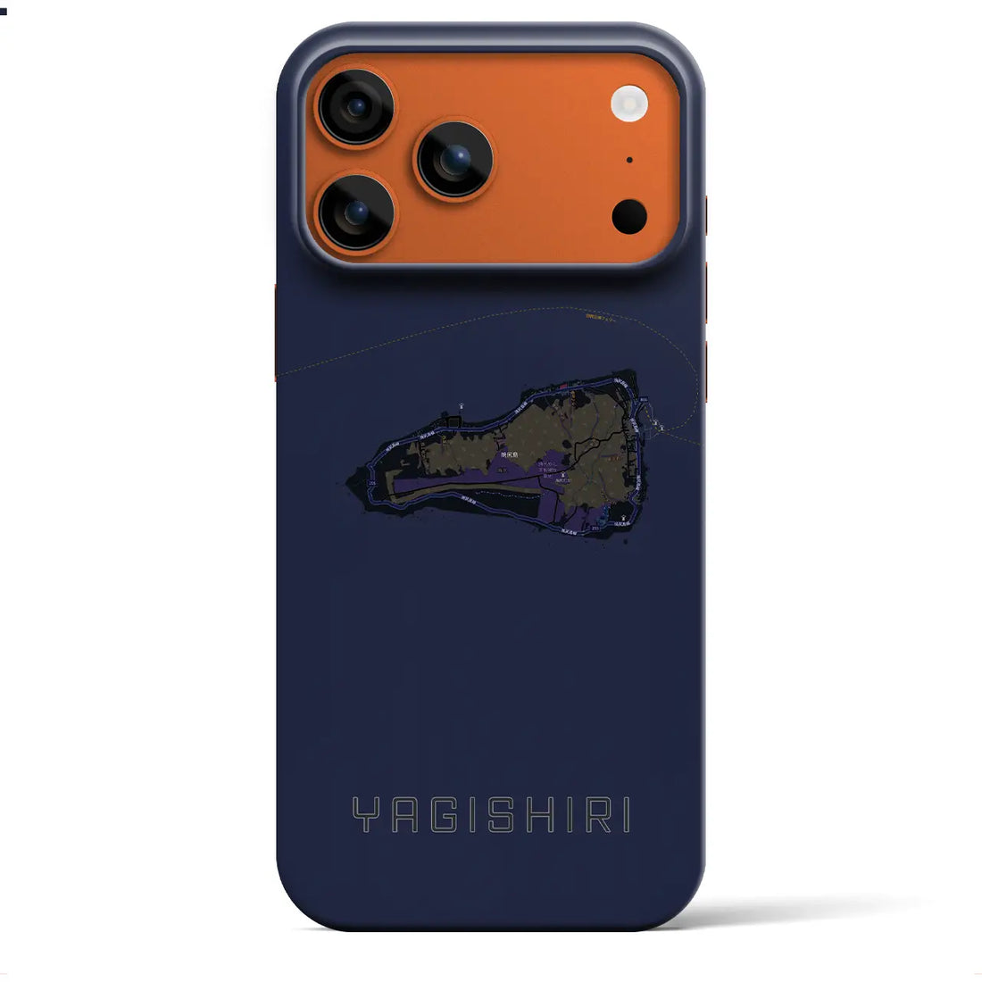 【焼尻（北海道）】地図柄iPhoneケース（バックカバータイプ）