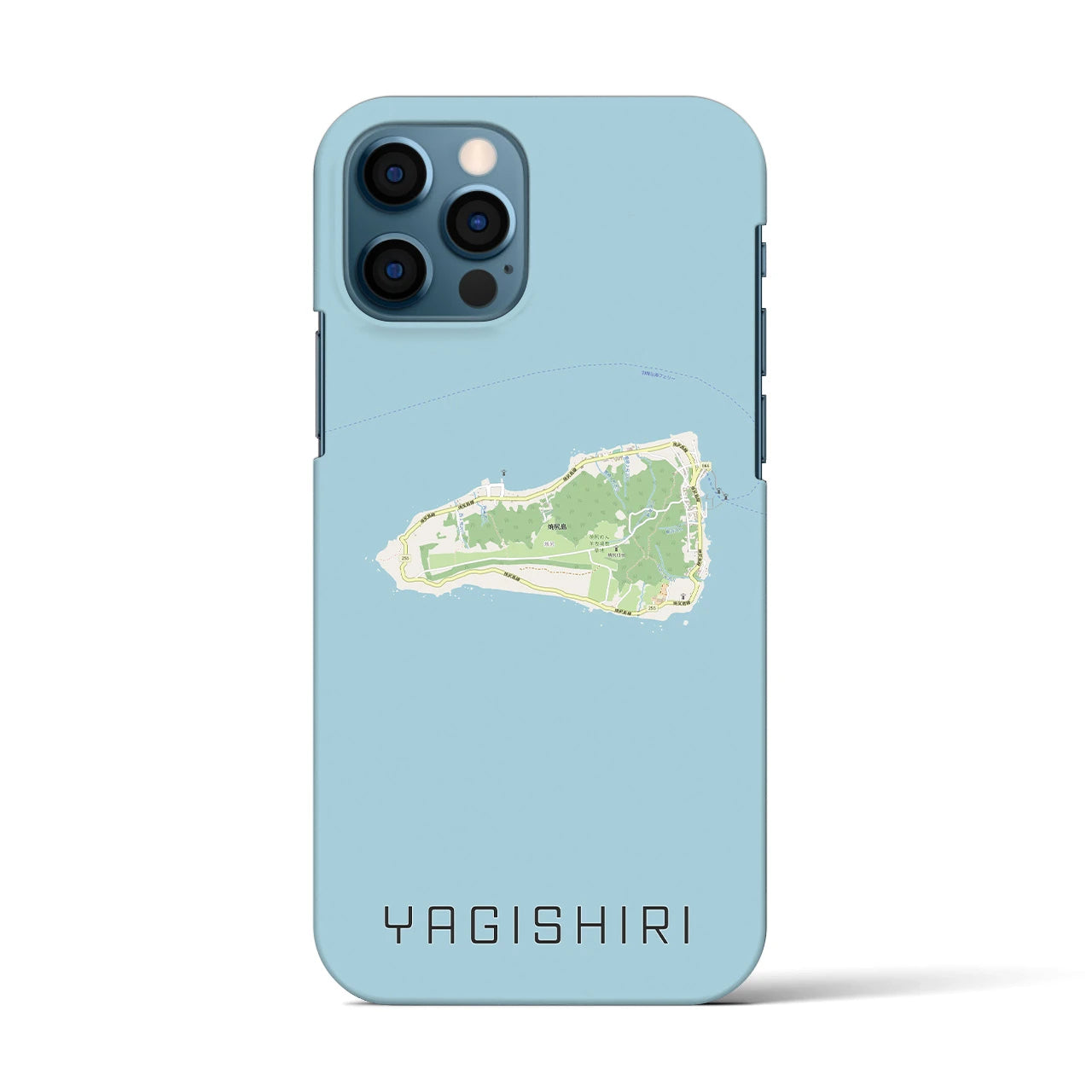 【焼尻（北海道）】地図柄iPhoneケース（バックカバータイプ）