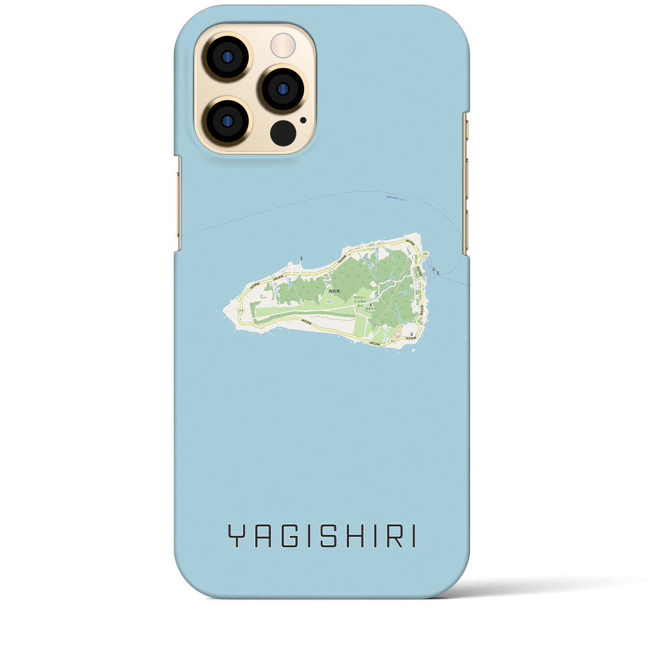 【焼尻（北海道）】地図柄iPhoneケース（バックカバータイプ）