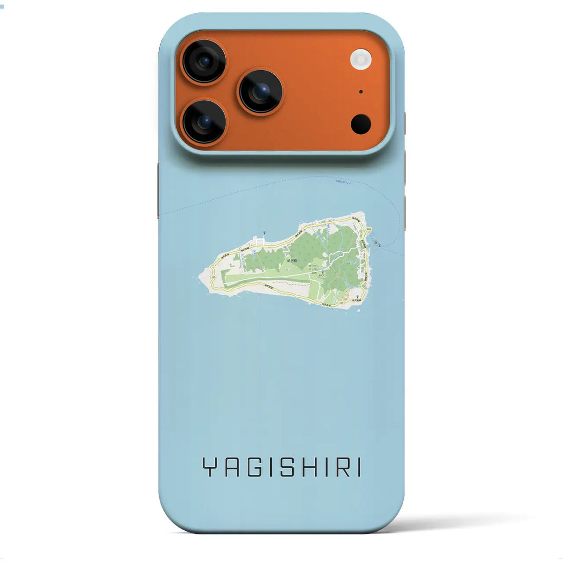 【焼尻(北海道)】地図柄iPhoneケース(バックカバータイプ)ナチュラル・iPhone 17 Pro Max 用