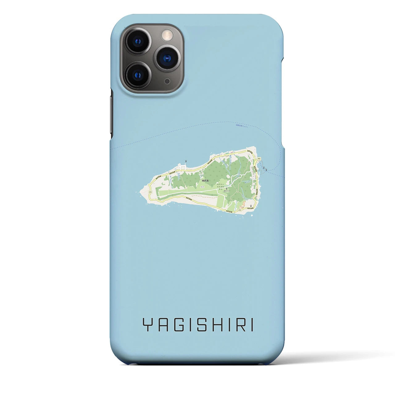 【焼尻（北海道）】地図柄iPhoneケース（バックカバータイプ）