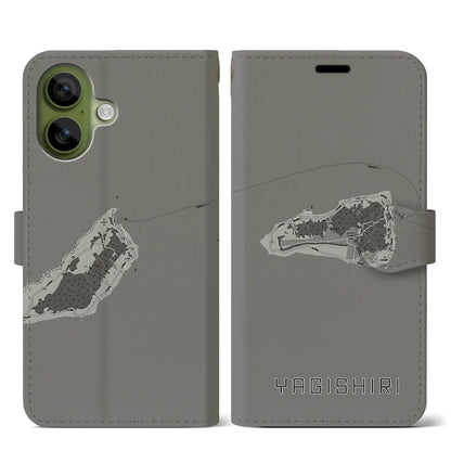 【焼尻（北海道）】地図柄iPhoneケース（手帳タイプ）