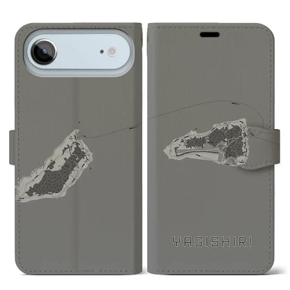 【焼尻（北海道）】地図柄iPhoneケース（手帳タイプ）