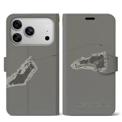 【焼尻（北海道）】地図柄iPhoneケース（手帳タイプ）