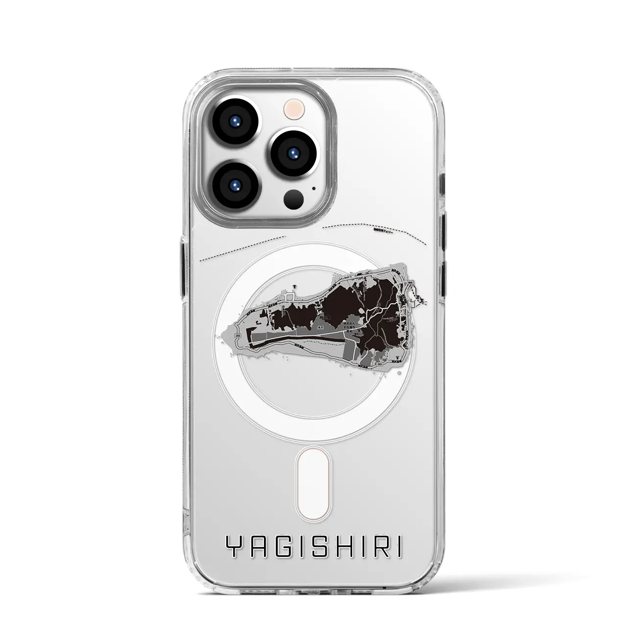 【焼尻（北海道）】地図柄iPhoneケース（MagSafeタイプ）