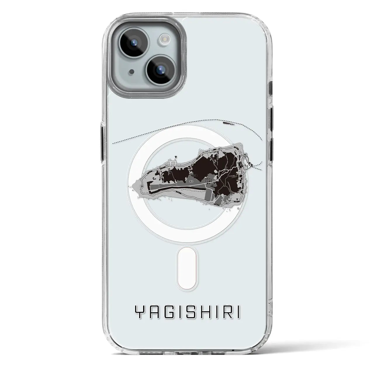 【焼尻（北海道）】地図柄iPhoneケース（MagSafeタイプ）