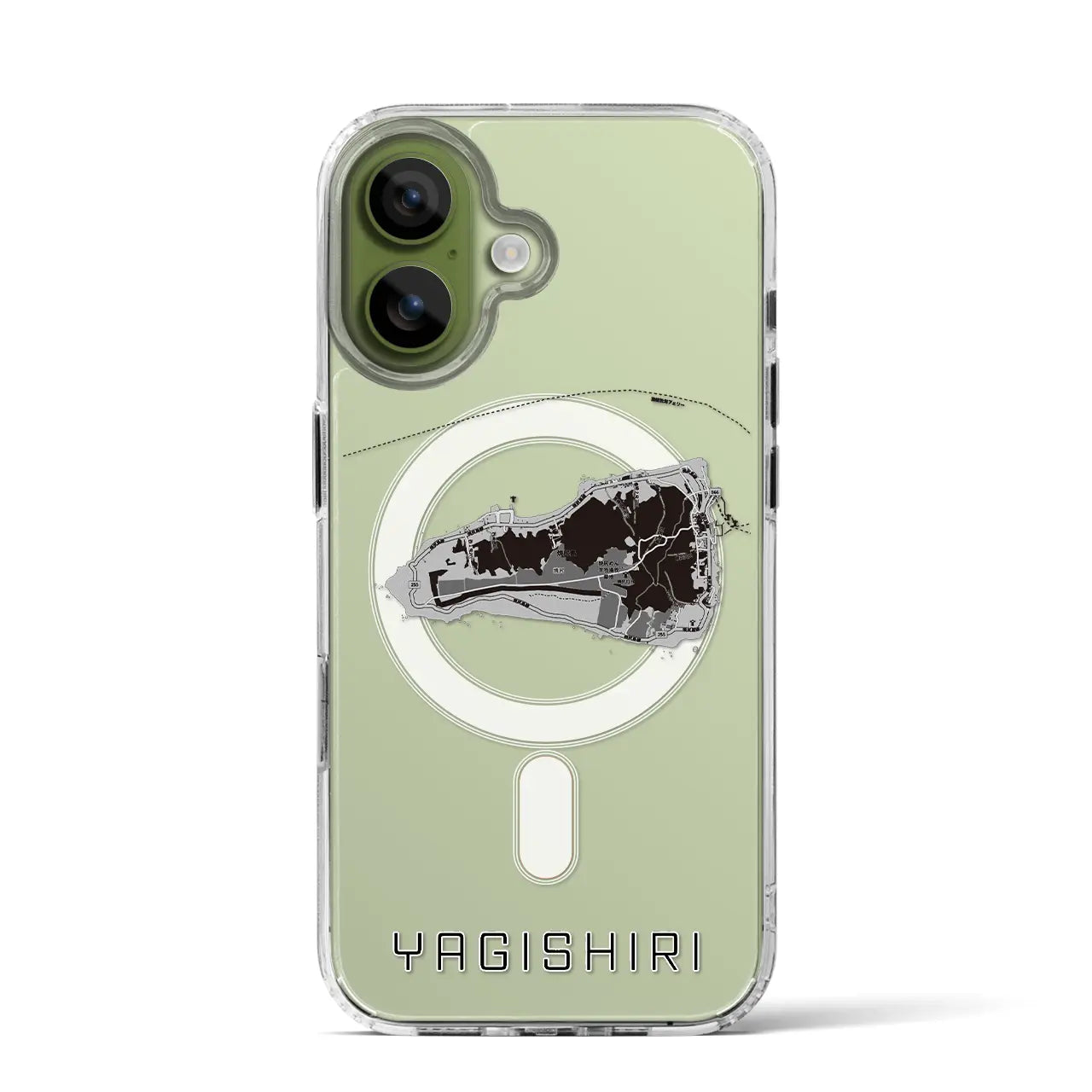 【焼尻（北海道）】地図柄iPhoneケース（MagSafeタイプ）