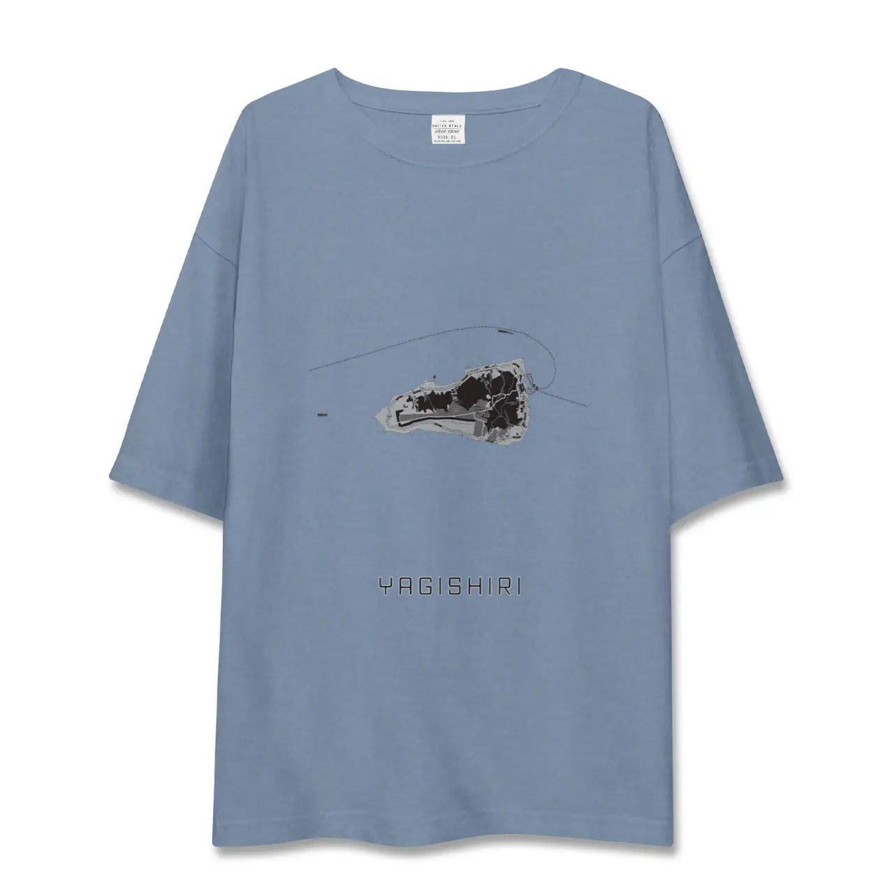 【焼尻（北海道）】地図柄ビッグシルエットTシャツ