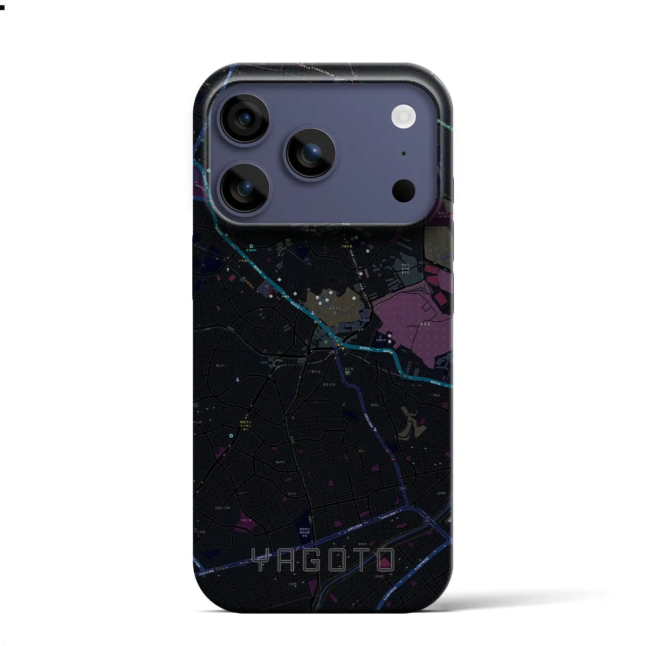 【八事（愛知県）】地図柄iPhoneケース（バックカバータイプ）