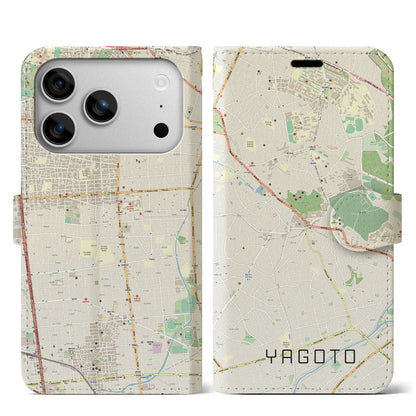 【八事（愛知県）】地図柄iPhoneケース（手帳タイプ）