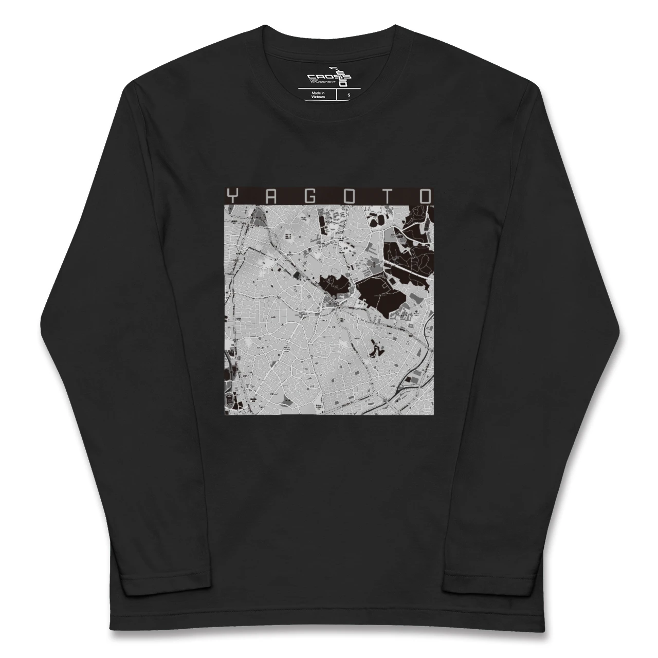 【八事（愛知県）】地図柄ロングスリーブTシャツ