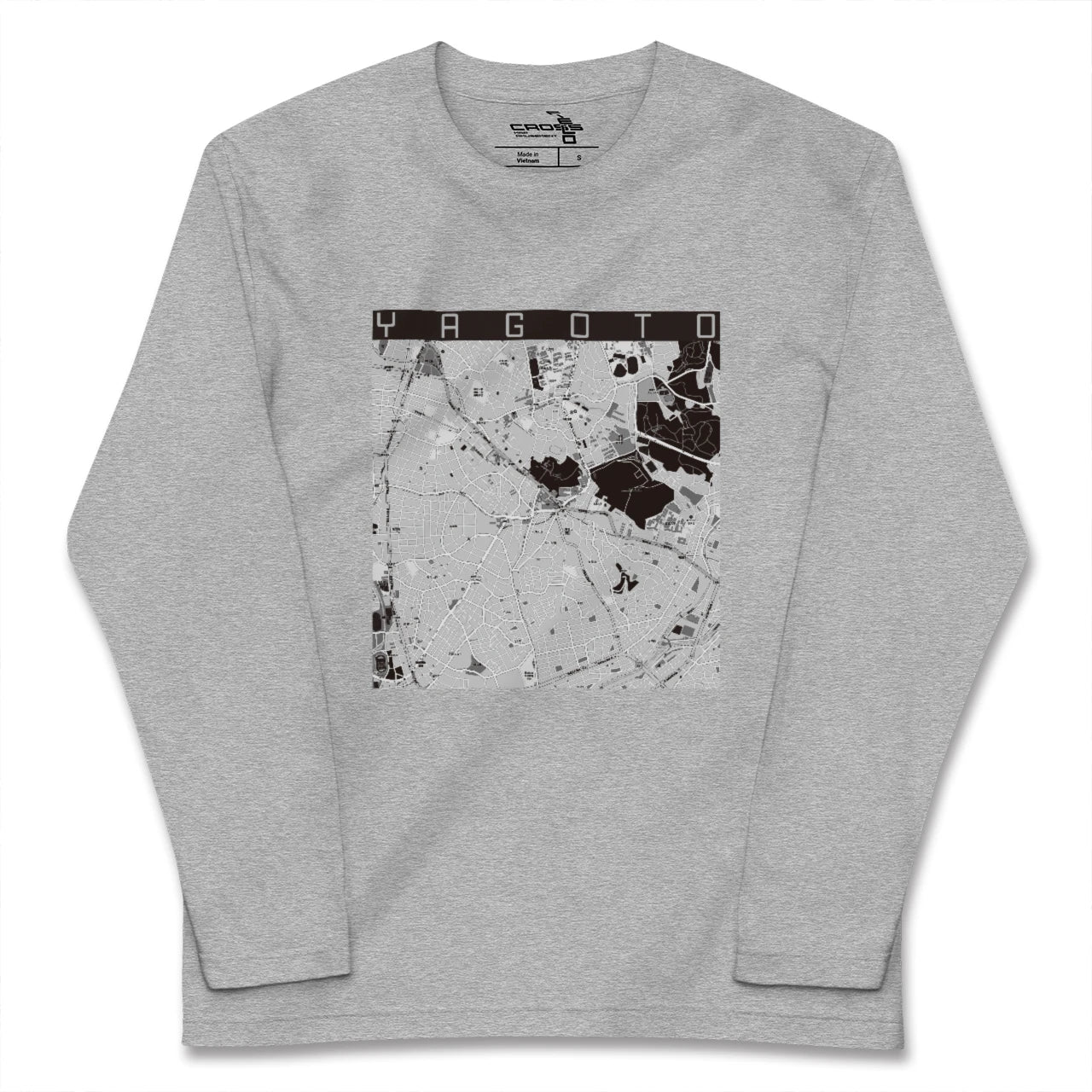 【八事（愛知県）】地図柄ロングスリーブTシャツ