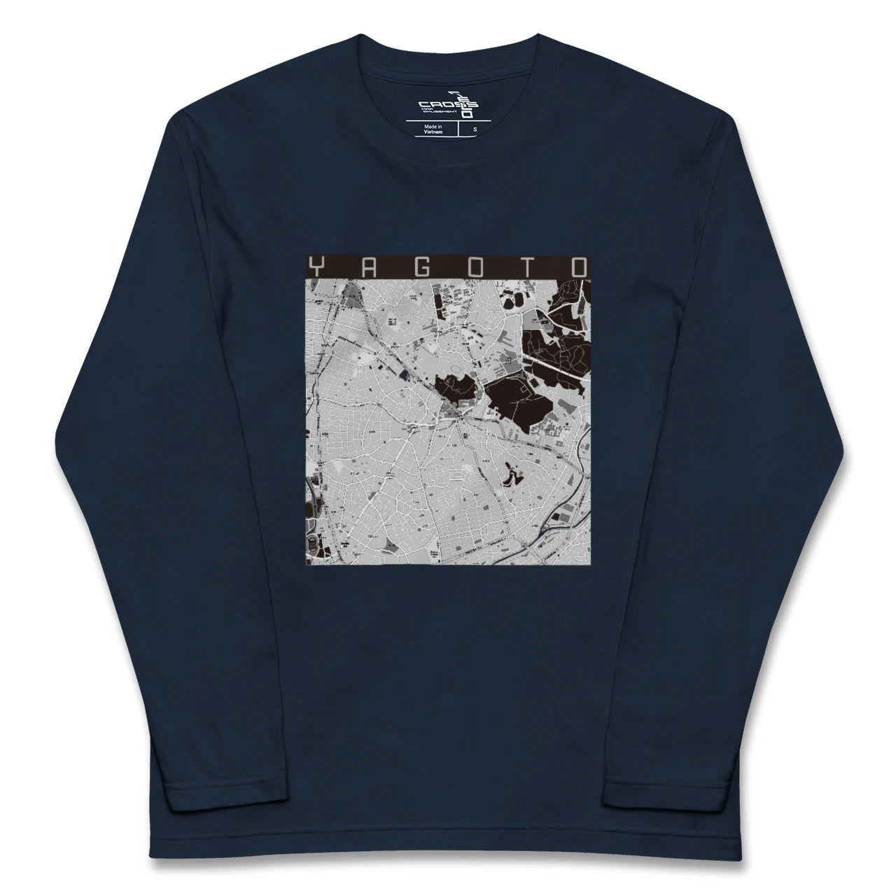【八事（愛知県）】地図柄ロングスリーブTシャツ