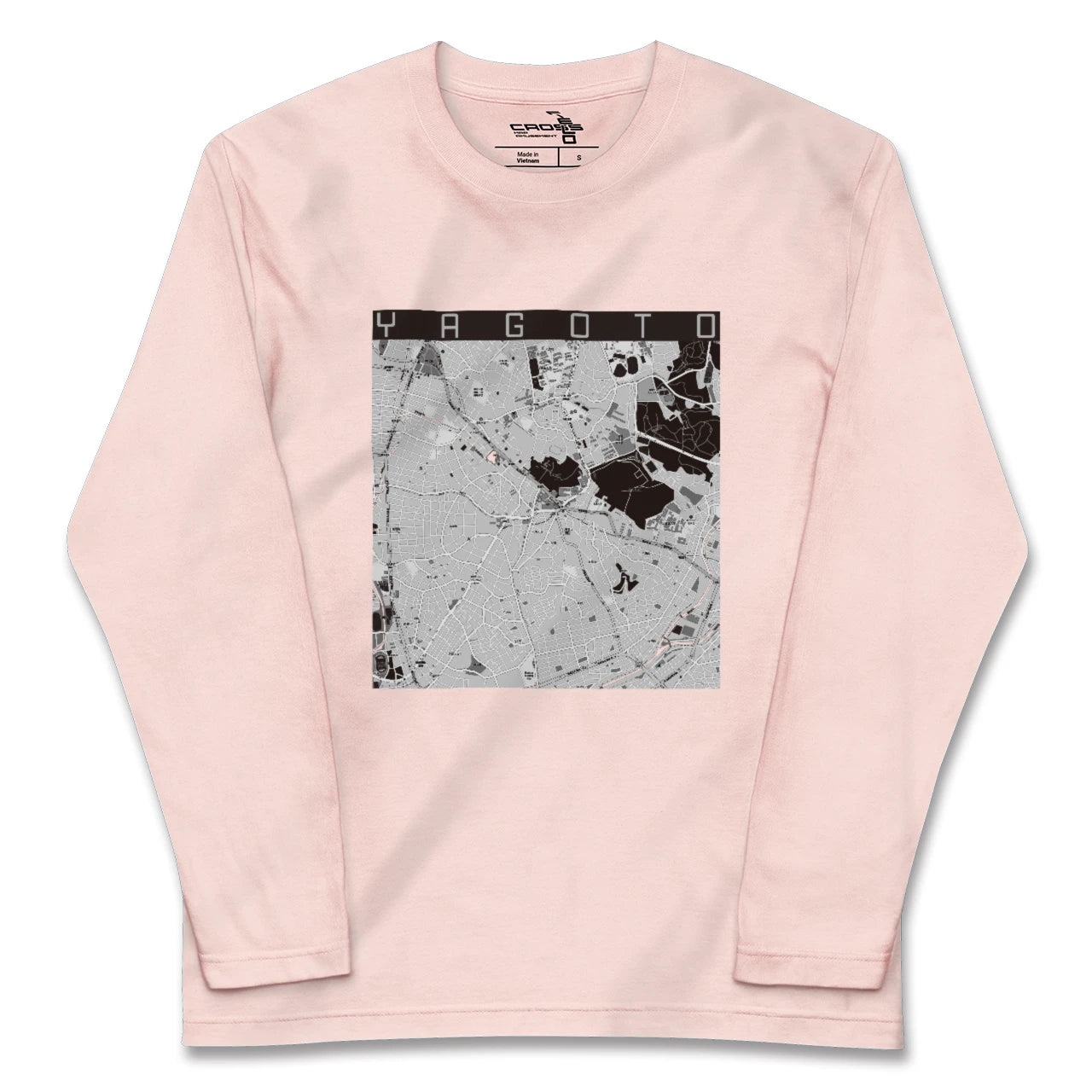 【八事（愛知県）】地図柄ロングスリーブTシャツ