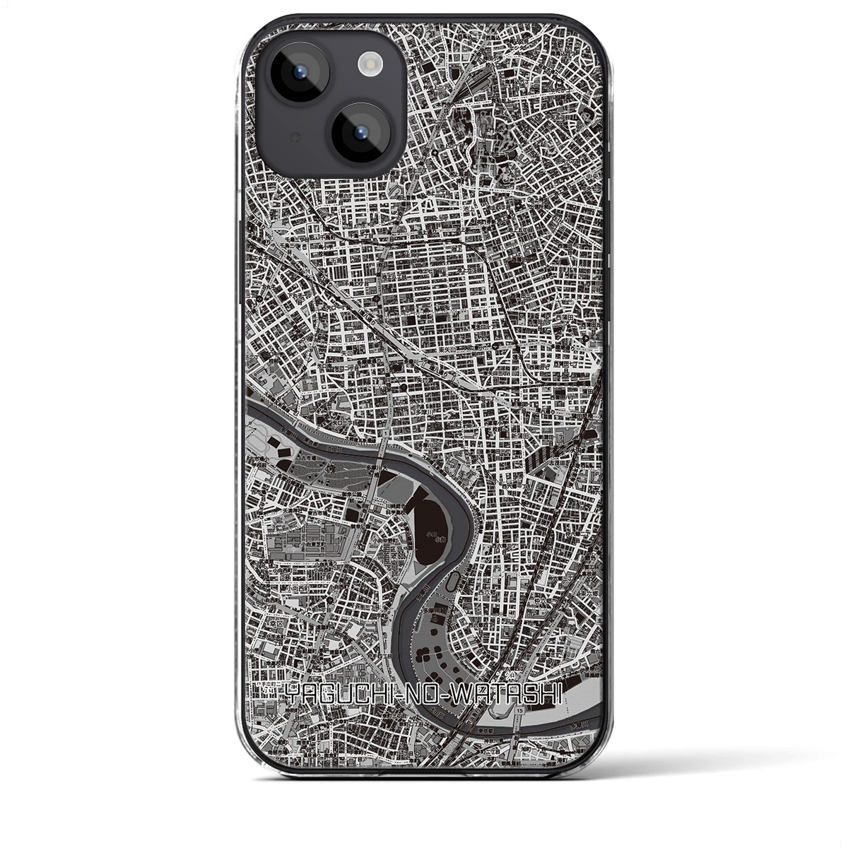 【矢口渡（東京都）】地図柄iPhoneケース（クリアタイプ）