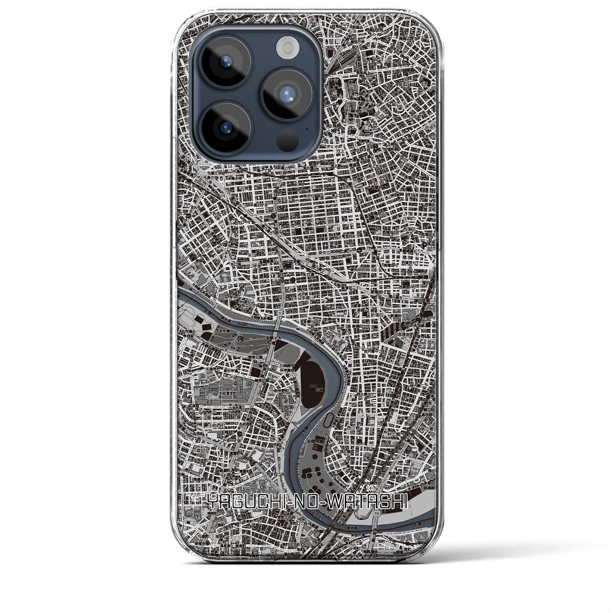 【矢口渡（東京都）】地図柄iPhoneケース（クリアタイプ）
