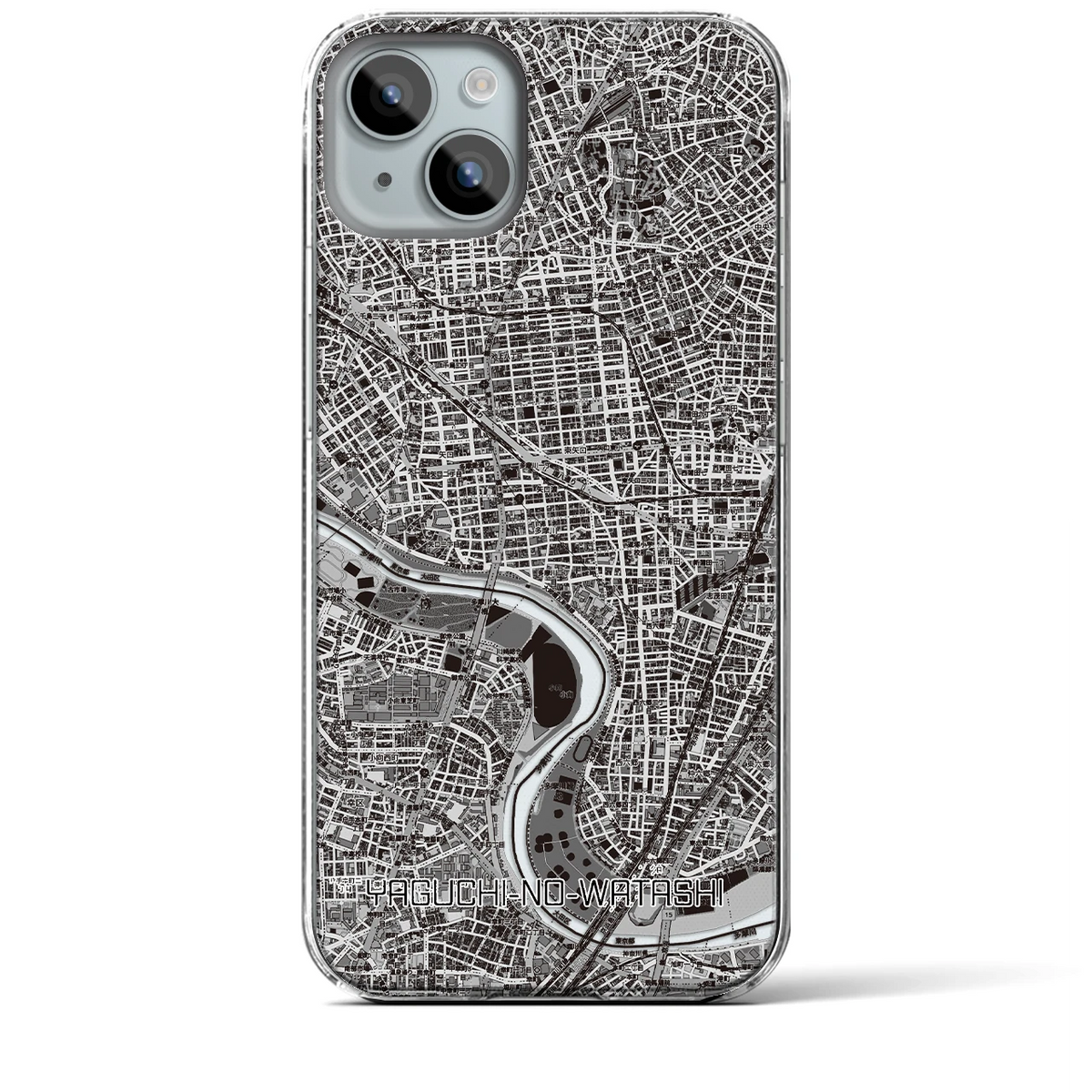 【矢口渡（東京都）】地図柄iPhoneケース（クリアタイプ）