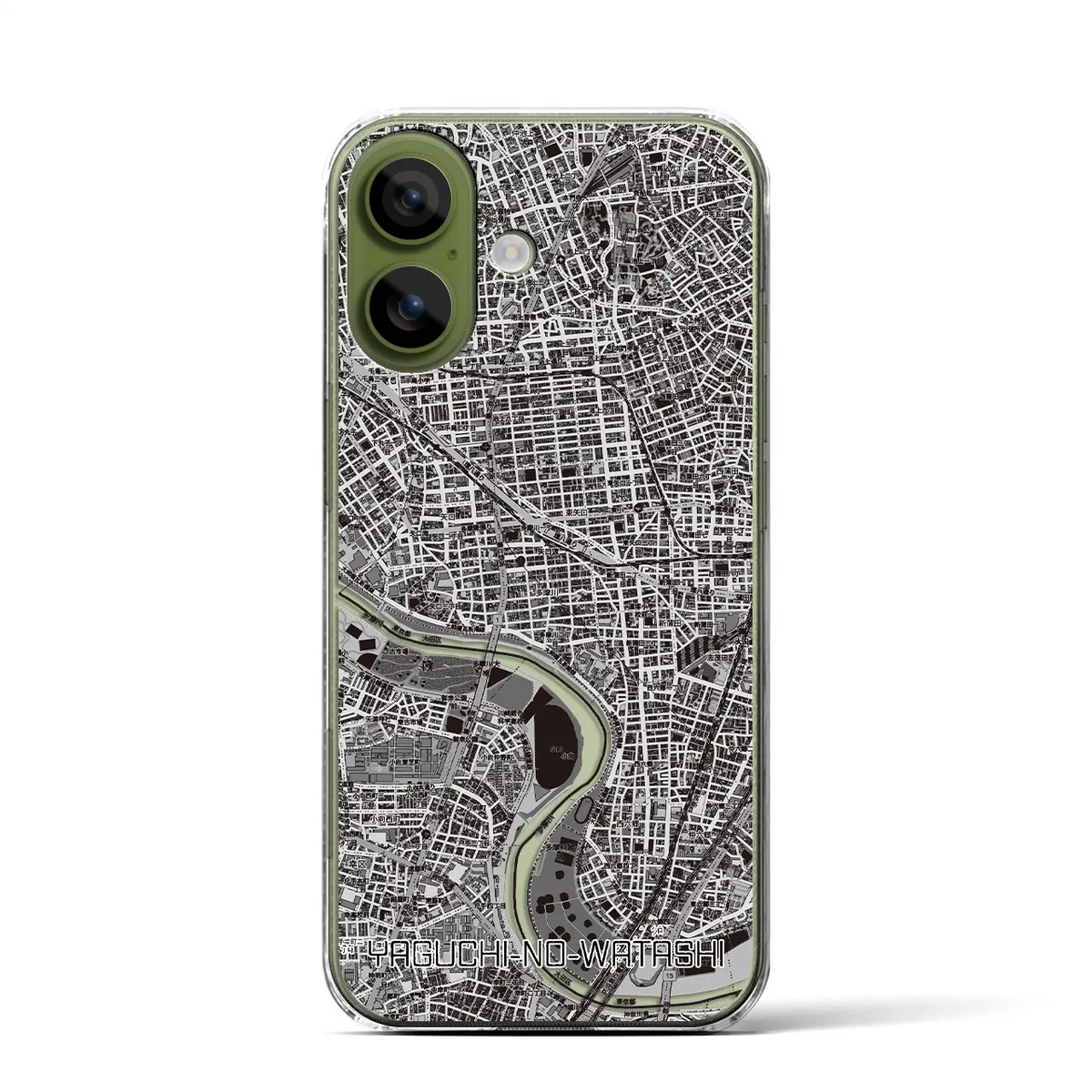 【矢口渡（東京都）】地図柄iPhoneケース（クリアタイプ）