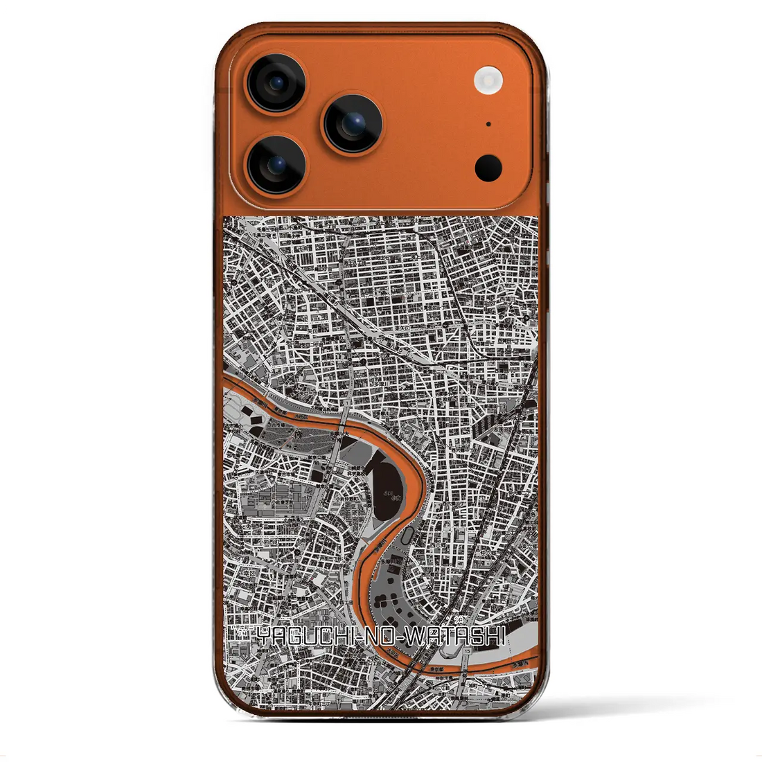 【矢口渡（東京都）】地図柄iPhoneケース（クリアタイプ）