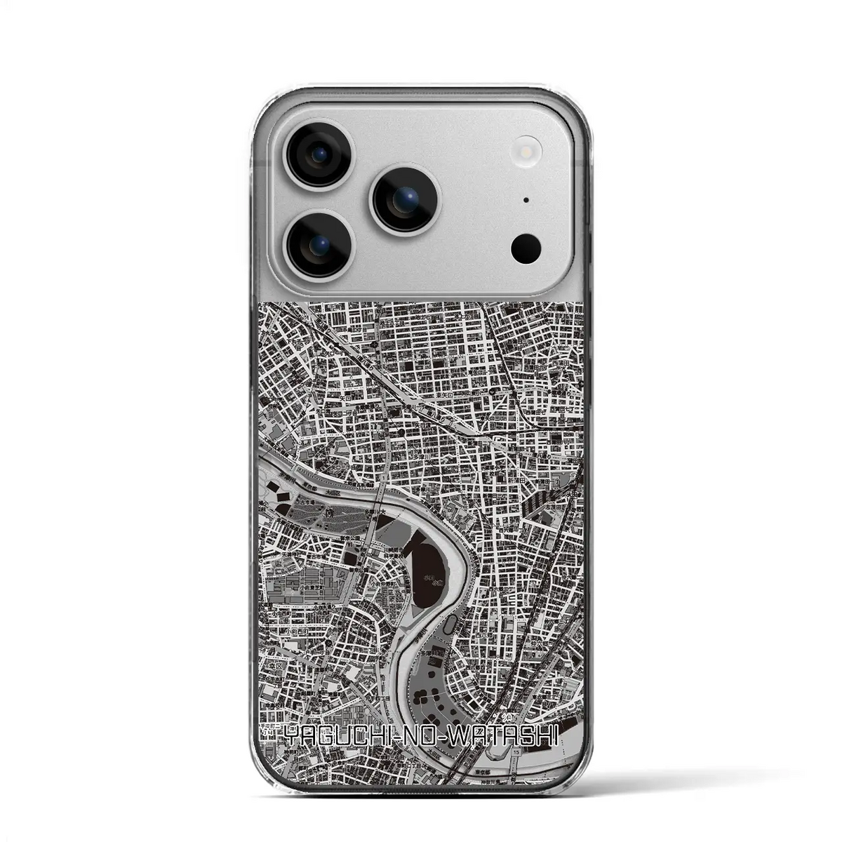 【矢口渡（東京都）】地図柄iPhoneケース（クリアタイプ）