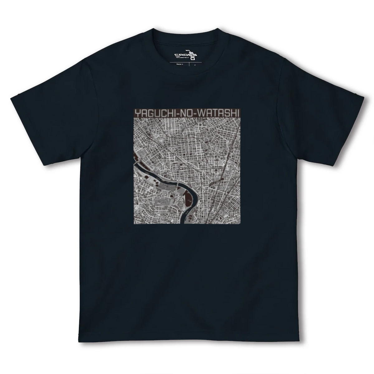 【矢口渡（東京都）】地図柄ヘビーウェイトTシャツ