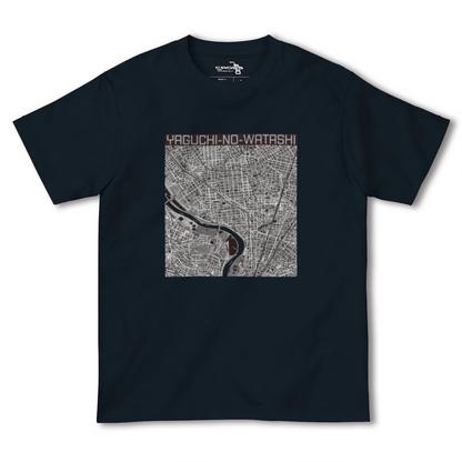 【矢口渡（東京都）】地図柄ヘビーウェイトTシャツ