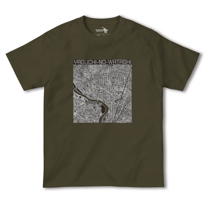 【矢口渡（東京都）】地図柄ヘビーウェイトTシャツ