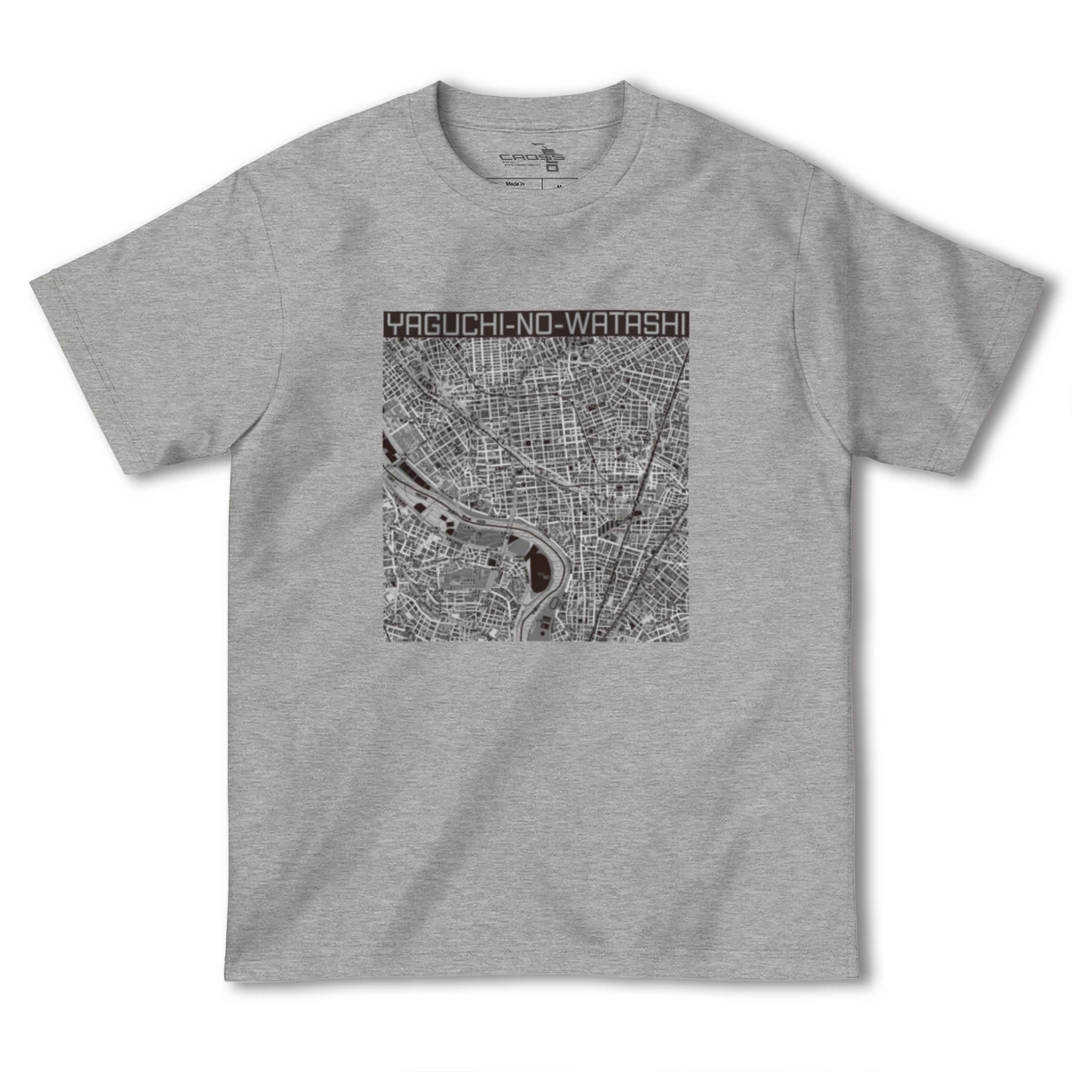 【矢口渡（東京都）】地図柄ヘビーウェイトTシャツ