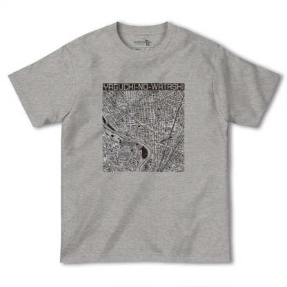 【矢口渡（東京都）】地図柄ヘビーウェイトTシャツ