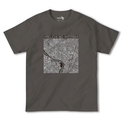 【矢口渡（東京都）】地図柄ヘビーウェイトTシャツ
