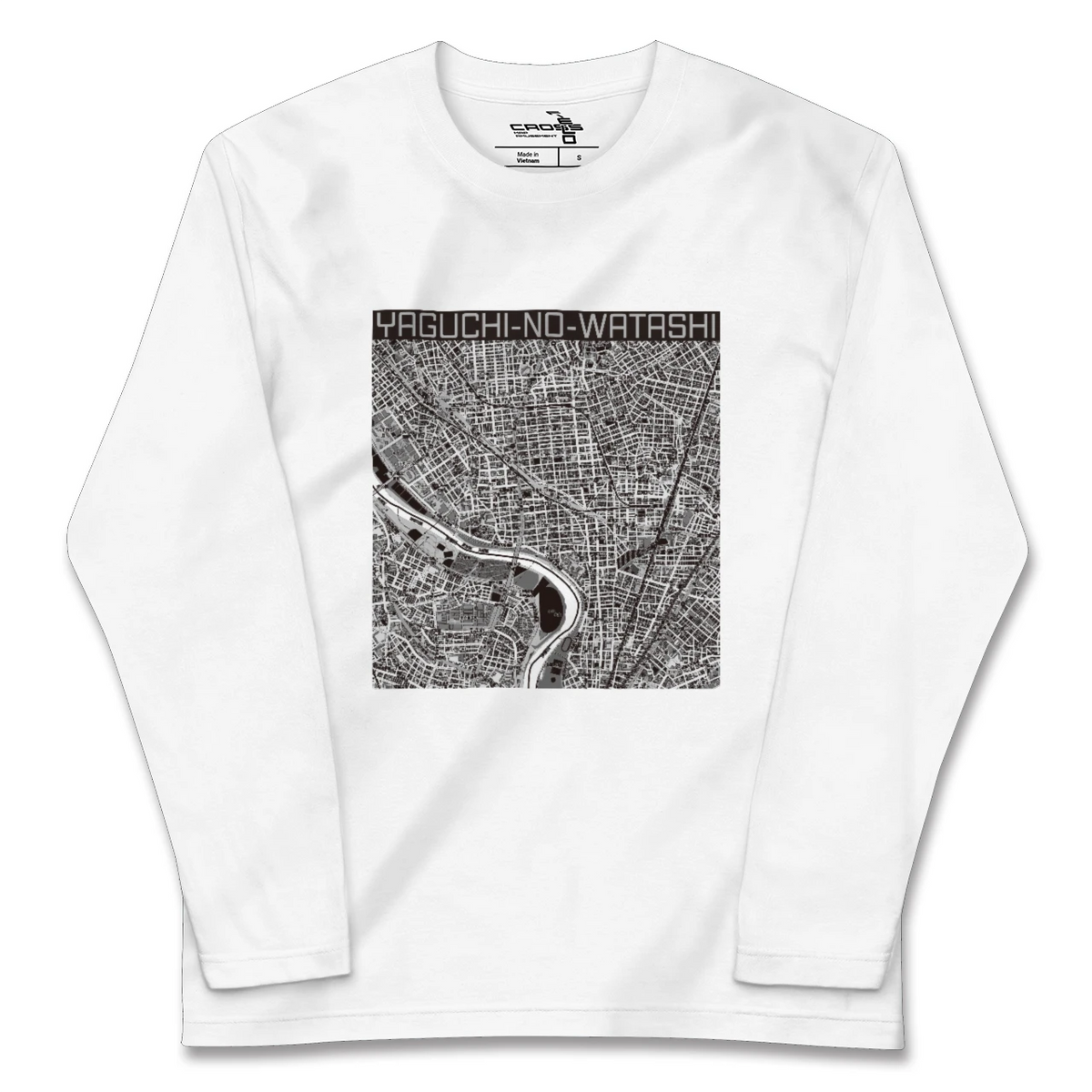 【矢口渡（東京都）】地図柄ロングスリーブTシャツ