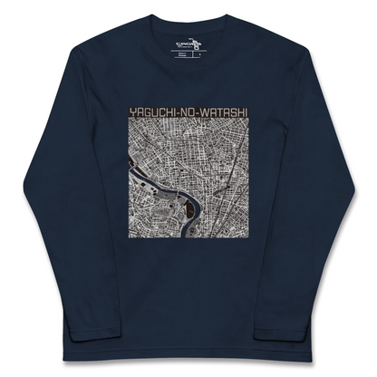 【矢口渡（東京都）】地図柄ロングスリーブTシャツ