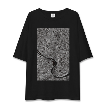 【矢口渡（東京都-区部）】地図柄ビッグシルエットTシャツ