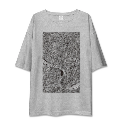 【矢口渡（東京都-区部）】地図柄ビッグシルエットTシャツ