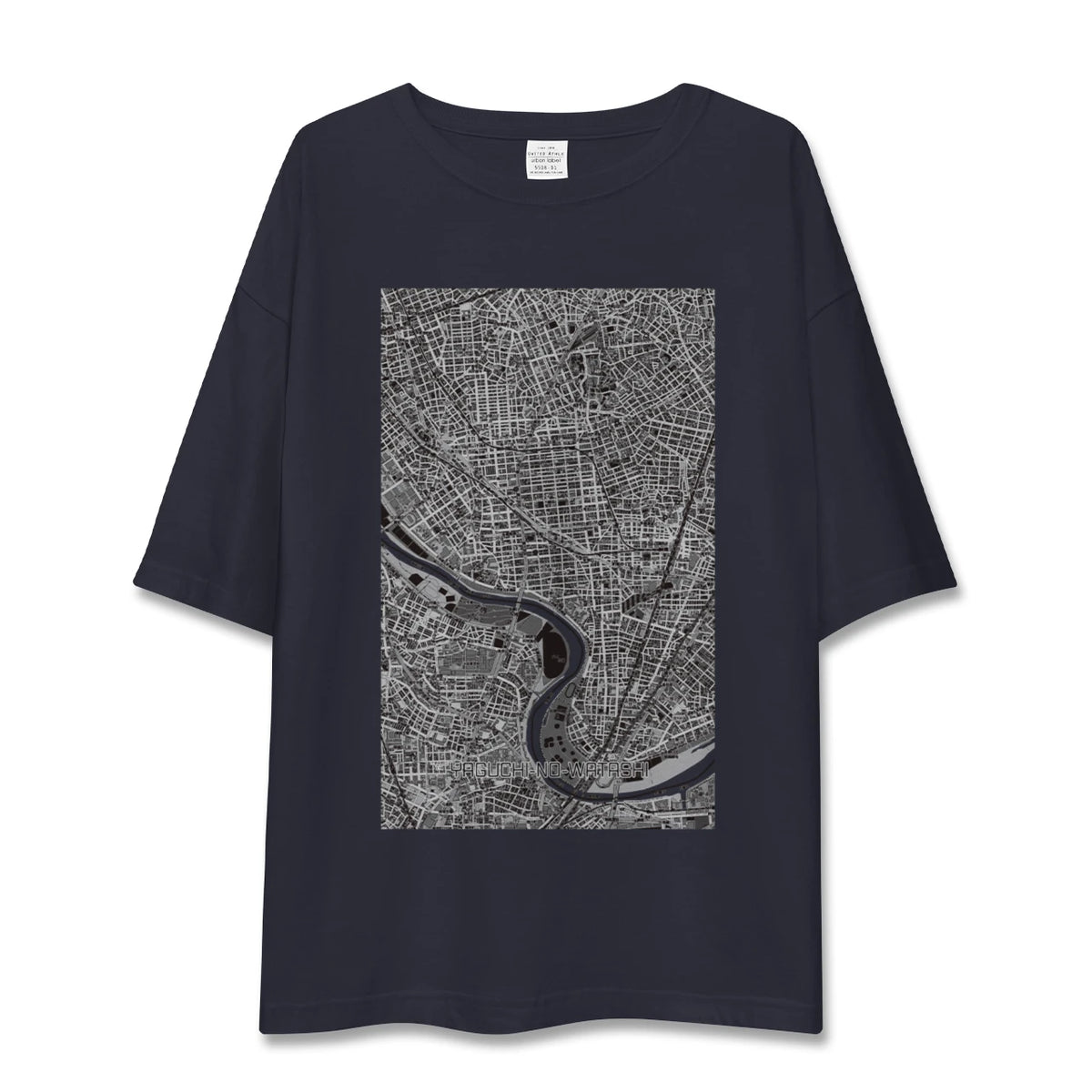 【矢口渡（東京都-区部）】地図柄ビッグシルエットTシャツ