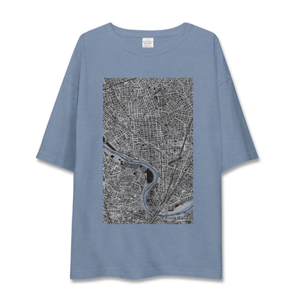 【矢口渡（東京都-区部）】地図柄ビッグシルエットTシャツ