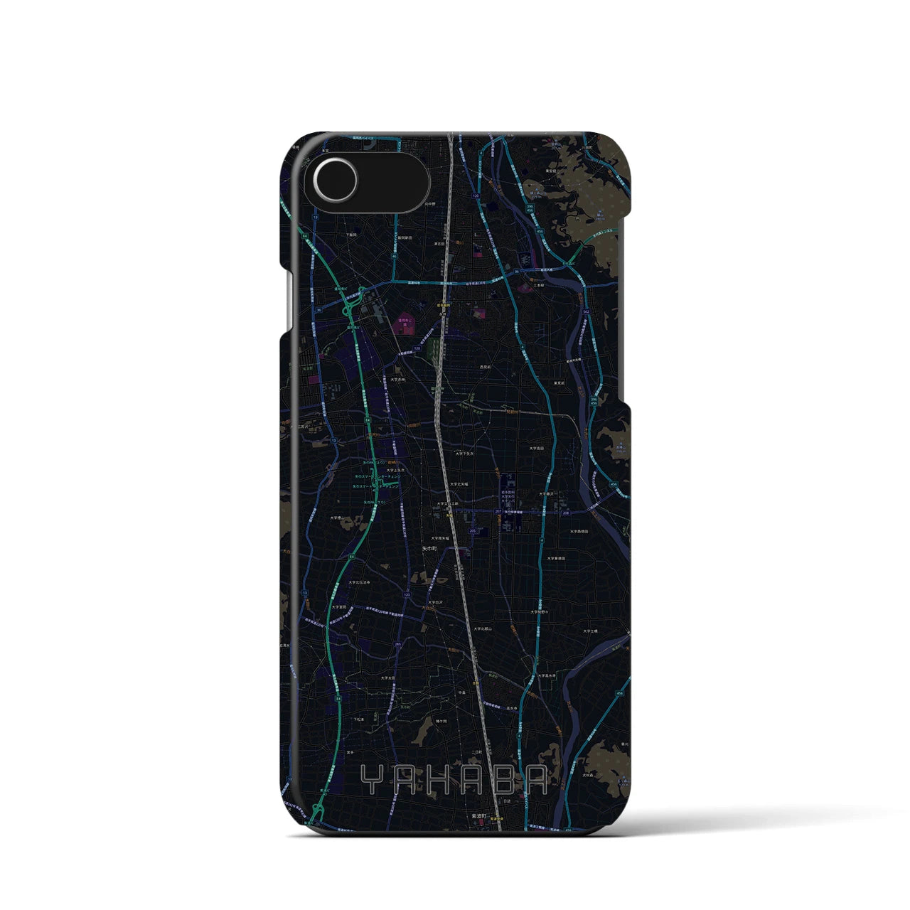 【矢巾（岩手県）】地図柄iPhoneケース（バックカバータイプ）