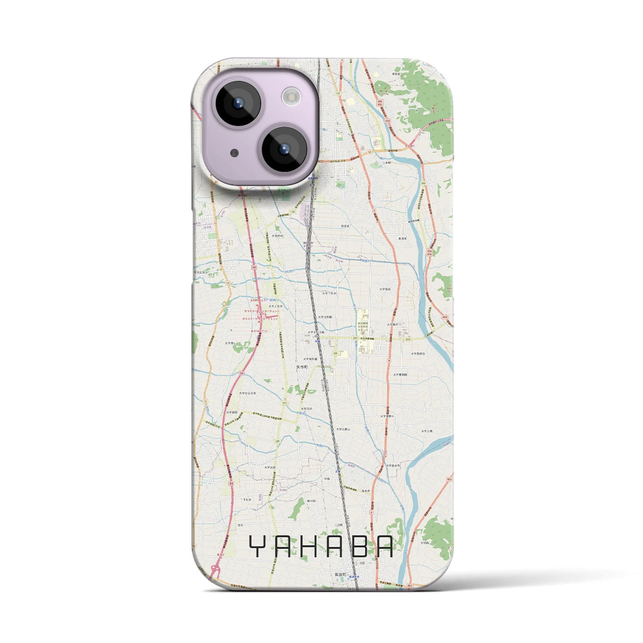 【矢巾（岩手県）】地図柄iPhoneケース（バックカバータイプ）