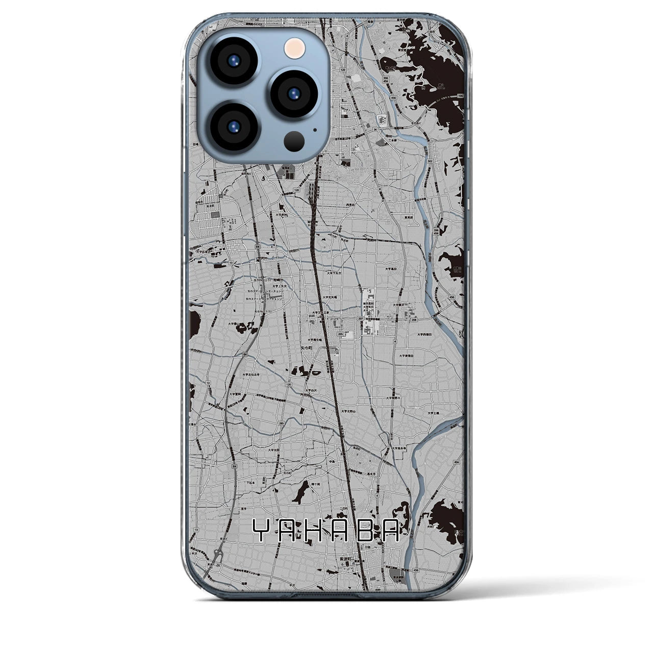 【矢巾（岩手県）】地図柄iPhoneケース（クリアタイプ）