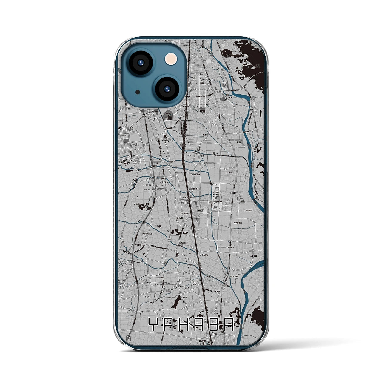 【矢巾（岩手県）】地図柄iPhoneケース（クリアタイプ）