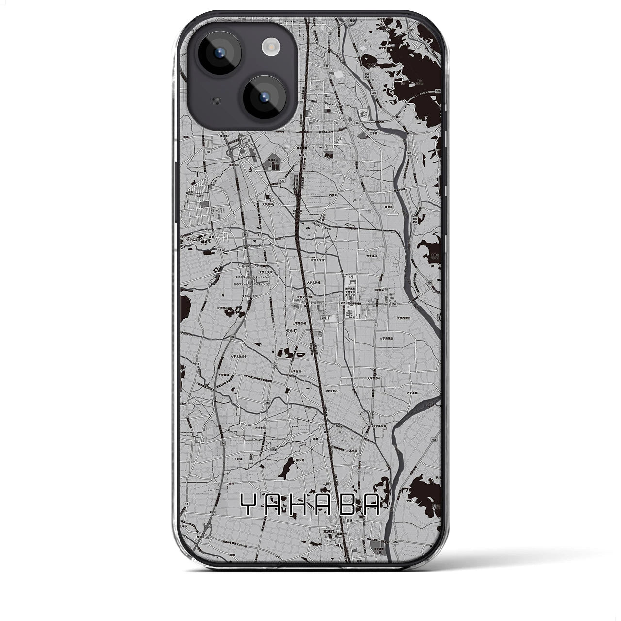 【矢巾（岩手県）】地図柄iPhoneケース（クリアタイプ）