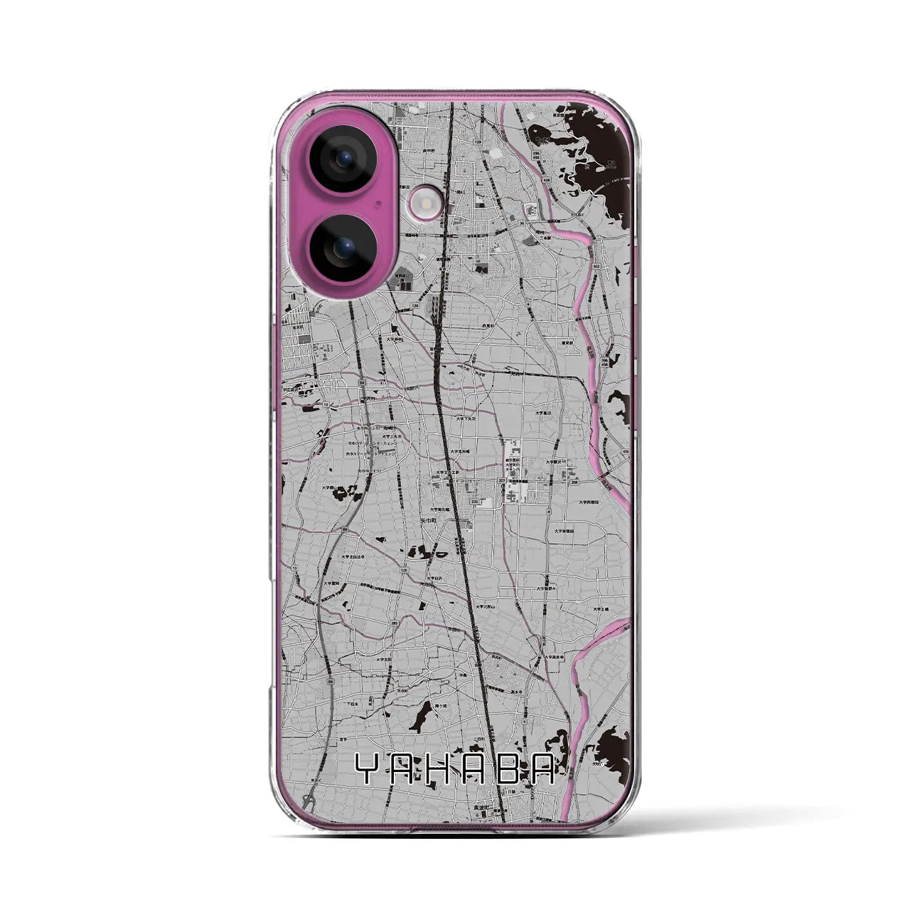 【矢巾（岩手県）】地図柄iPhoneケース（クリアタイプ）