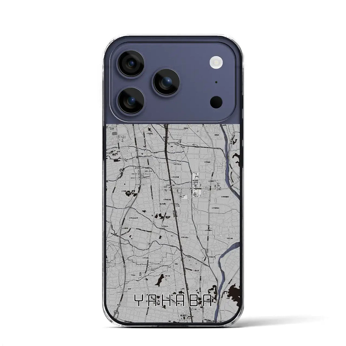 【矢巾（岩手県）】地図柄iPhoneケース（クリアタイプ）